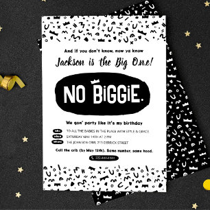 The Big One Birthday, 90s Hip Hop Notorious One Invitation