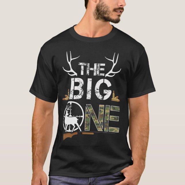 The Big One Birthday Boy Deer Hunter Camouflage 1S T-Shirt (Front)