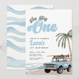 The Big One Birthday Invitation Boy First Birthday