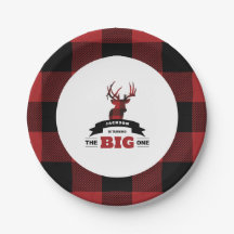 The Big One Birthday Party Round Paper Plate 