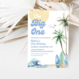 The Big One Boy 1st Birthday Party - Ocean Surf Invitation