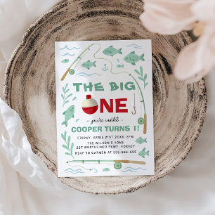 The Big One Boy First Birthday Invitation