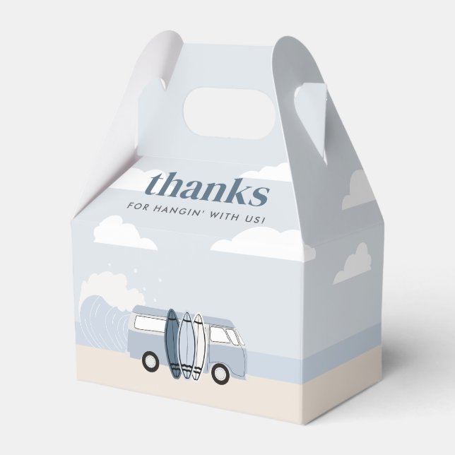 The BIG ONE Boys Beach Surf Birthday Favour Box (Front Side)