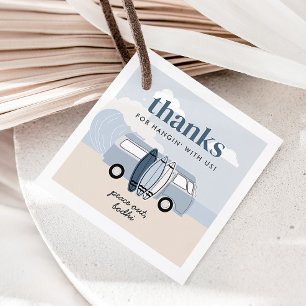 The BIG ONE Boys Beach Surf Birthday Favour Tags