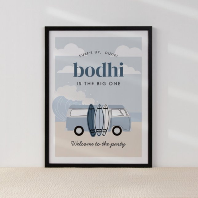 The BIG ONE Boys' Beach Surf Birthday Poster (Creator Uploaded)