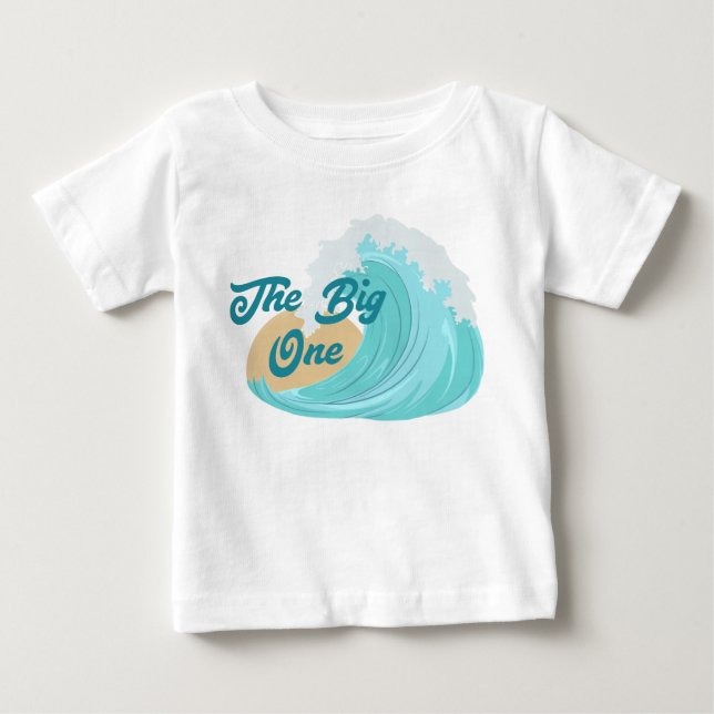 The Big One First Birthday Wave T-Shirt (Front)