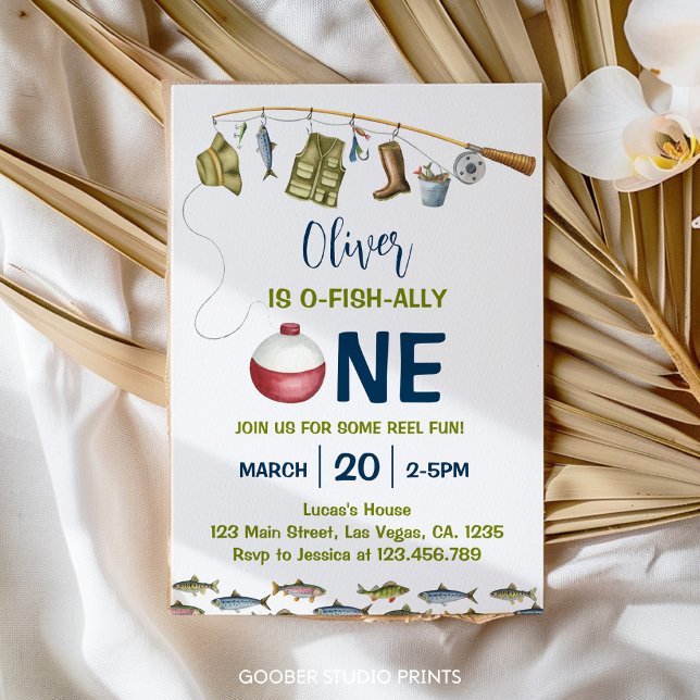 The Big One Fishing 1st Birthday Invitation (Creator Uploaded)