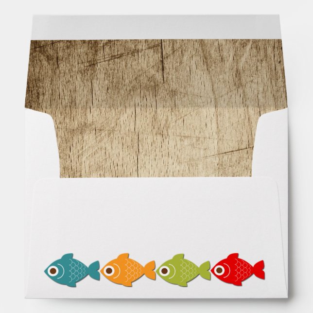 The Big One Fishing Theme Boys First Birthday Envelope (Back (Bottom))