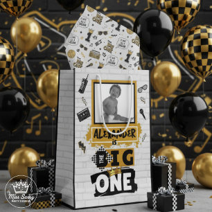 The Big ONE Hip Hop 1st Birthday Black & Gold Tissue Paper