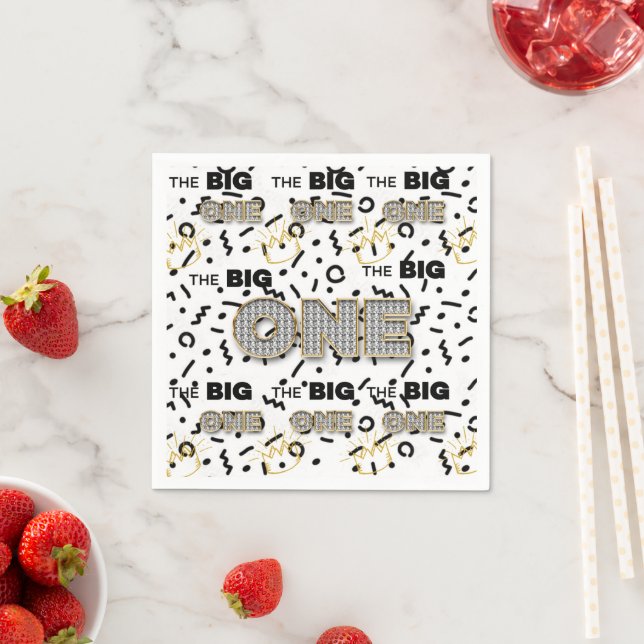 The BIG One Hip Hop Birthday napkins (Insitu)