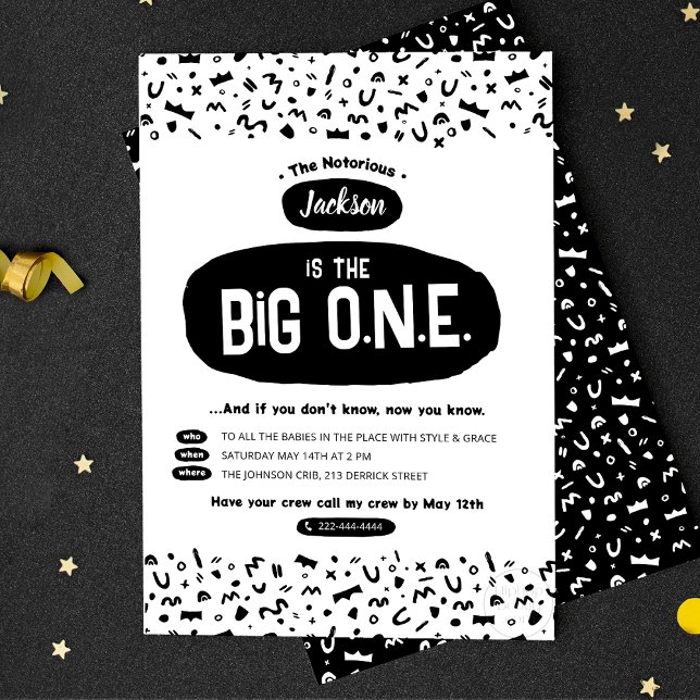 The Big One Notorious Hip Hop Birthday Invitation (Creator Uploaded)