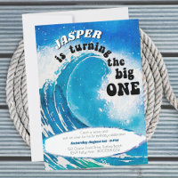 The Big One Ocean Surfing Wave 1st Birthday