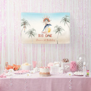 The Big One   Retro Summer Surf Birthday Banner