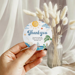 The Big One Retro Surf Favour Gift Tags