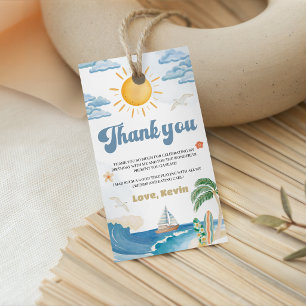 The Big One Retro Surf Favour Gift Tags