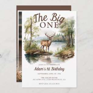 The Big One Rustic Birthday Birthday Invitation