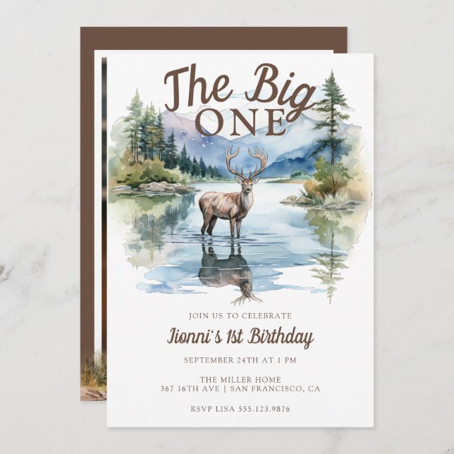 The Big One | Rustic Birthday Birthday Invitation (Front/Back)