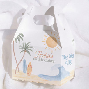 The Big One Surf 1st Birthday Thank You Favour Box