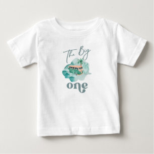 The Big One Surf Baby and Toddler Birthday Shirt 
