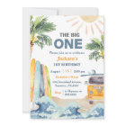 The Big One Surf Beach 1st Birthday Invitation