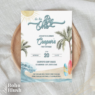 The Big One Surf Birthday Invitation