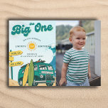 The Big One Surf Vintage 1st birthday Photo Invitation<br><div class="desc">Celebrate your little boy's 1st birthday in style with our "The Big One" Invitation. Inspired by waves, surfing, and the beach, this vintage and cool design sets the perfect tone for a memorable beach-themed celebration. Immerse yourself in the fun and adventure of our "The Big One" 1st Birthday Invitation. The...</div>