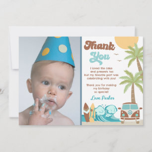 The Big One Surf's Up Birthday Thank You Cards