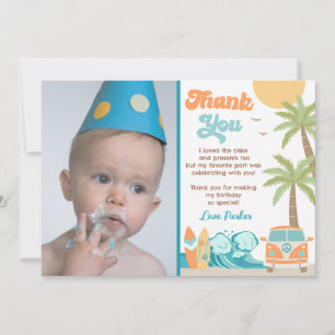 The Big One Surf's Up Birthday Thank You Cards