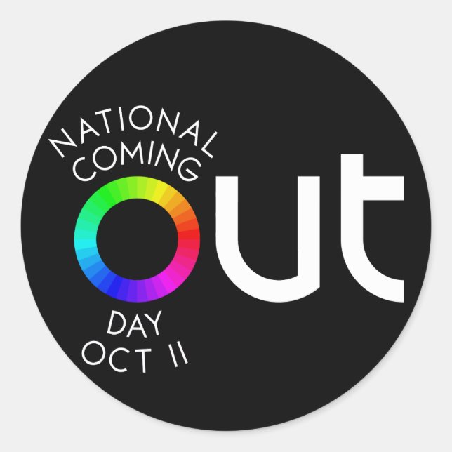 The Big OUT Round Black Sticker (Front)