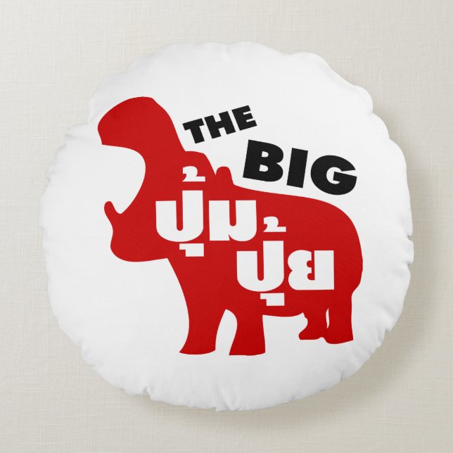 THE BIG PUM PUI ☆ Fat in Thai Language ☆ Round Cushion (Front)