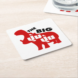THE BIG PUM PUI ☆ Fat in Thai Language ☆ Square Paper Coaster
