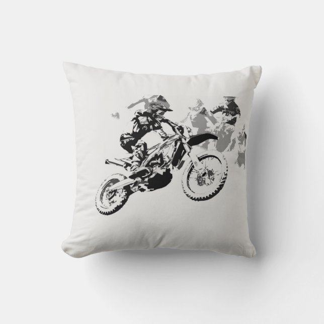 The Big Race - Motocross Racers  Cushion (Front)