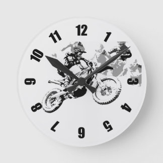 The Big Race - Motocross Racers Round Clock