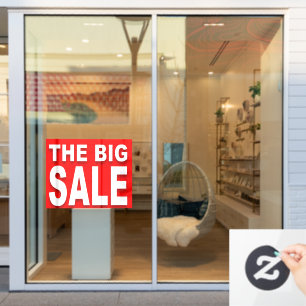 The BIG RED SALE Sign Window Cling