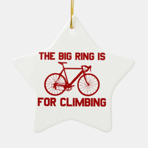 The Big Ring Is For Climbing Ceramic Tree Decoration