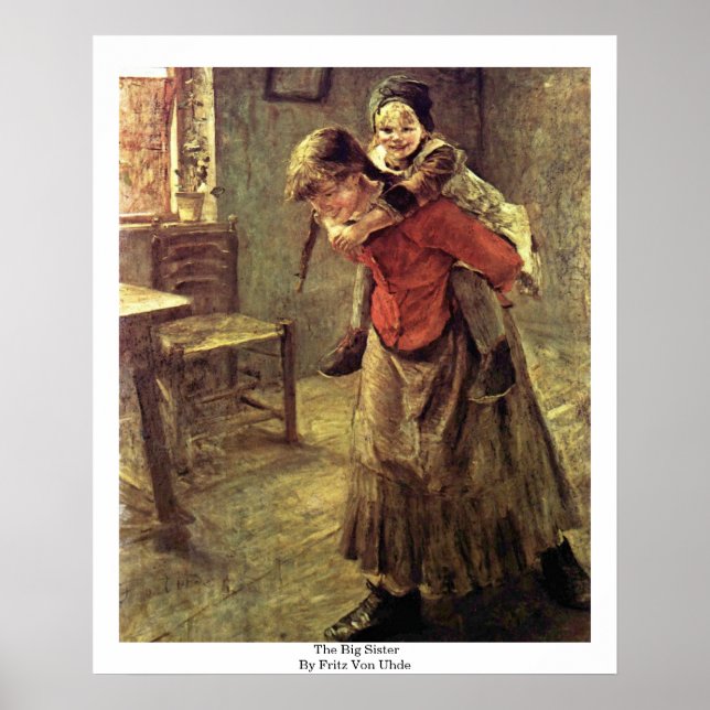 The Big Sister By Fritz Von Uhde Poster (Front)