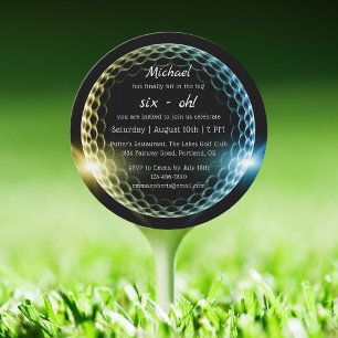 The Big Six-Oh Golf   60th Birthday Invitation