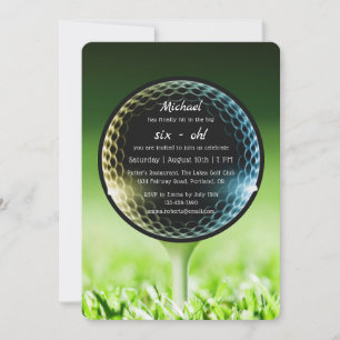 The Big Six-Oh Golf 60th Birthday Party Photo Invi Invitation
