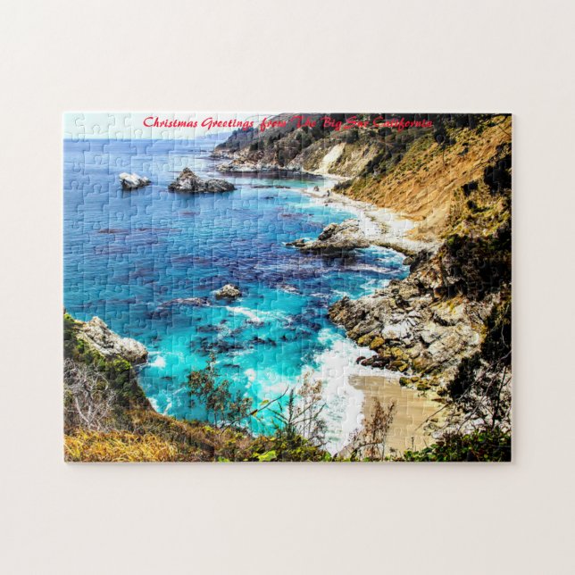 The Big Sur California. Christmas Greetings Jigsaw Puzzle (Horizontal)