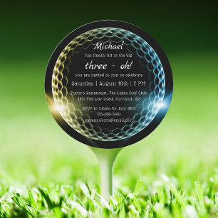 The Big Three-Oh Golf   30th Birthday Invitation