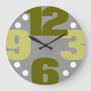 The Big Time - olive Large Clock