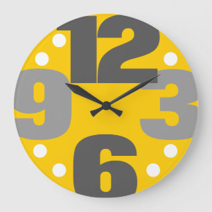 The Big Time - yellow Large Clock