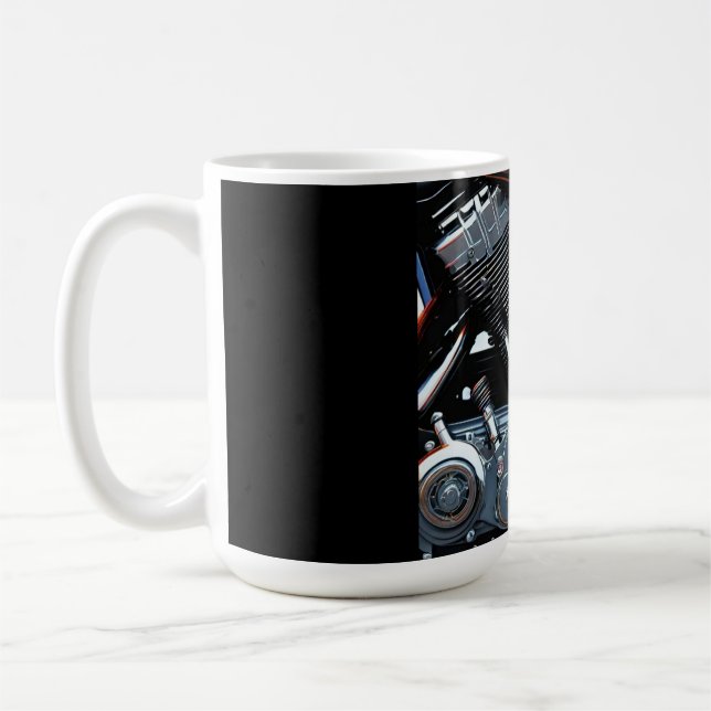 The Big Twin - Motorcycle Engine Coffee Mug (Left)