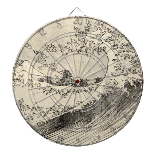 The Big Wave (by Katsushika Hokusai) Dartboard (Front)