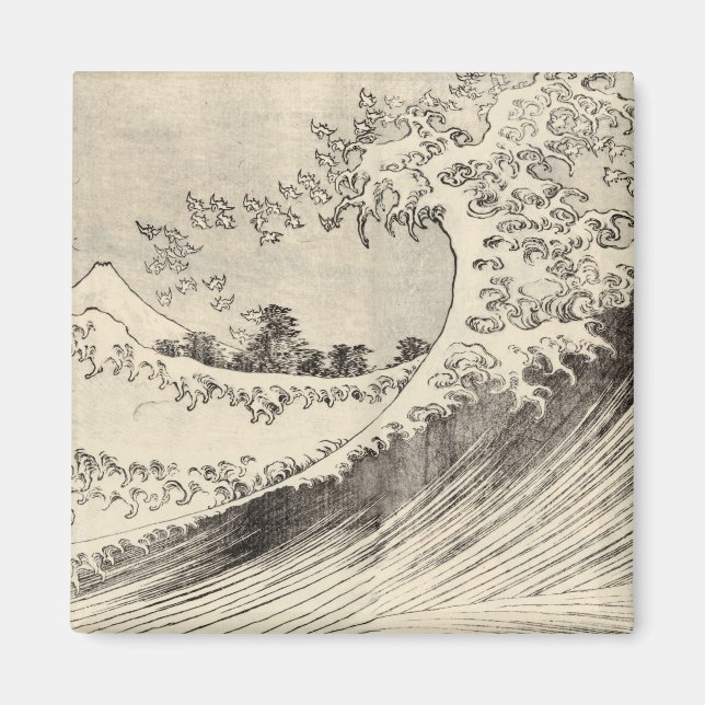 The Big Wave (by Katsushika Hokusai) Magnet (Front)