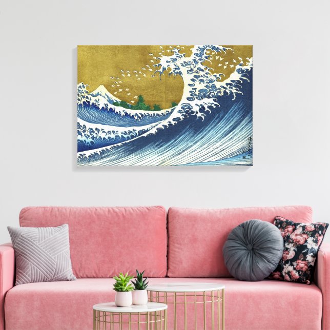 The Big Wave Colour | Hokusai | Canvas Print (Insitu(LivingRoom))