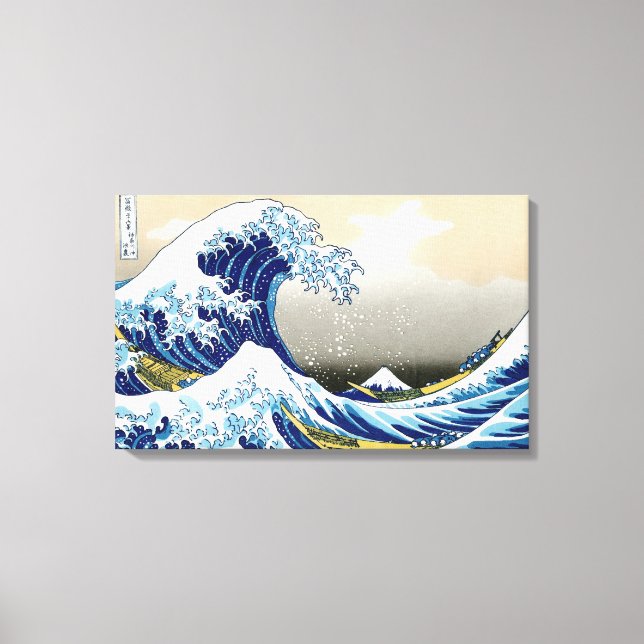 The big wave of Kanagawa Katsushika Hokusai Canvas Print (Front)