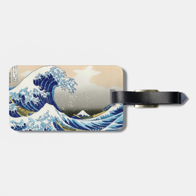 The big wave of Kanagawa Katsushika Hokusai Luggage Tag (Back Horizontal)