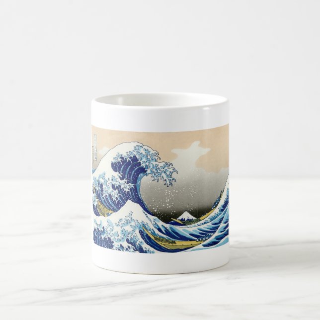 The big wave off Kanagawa Katsushika Hokusai Coffee Mug (Center)