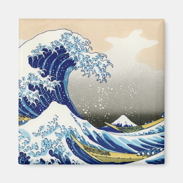 The big wave off Kanagawa Katsushika Hokusai Magnet (Front)